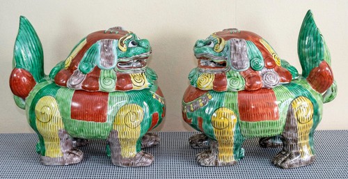 Pair large vintage chinese - of,