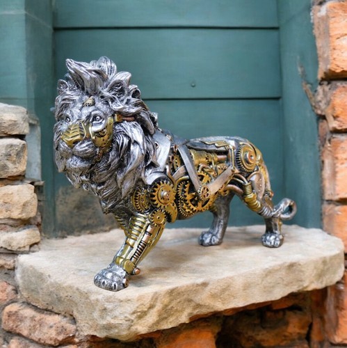Steampunk lion ornament - steampunk,
