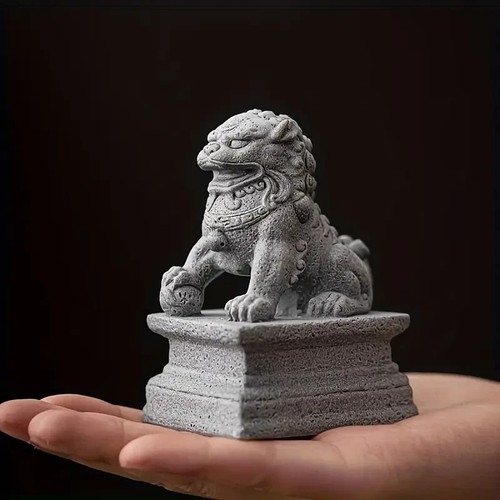 Chinese stone lion - stone,