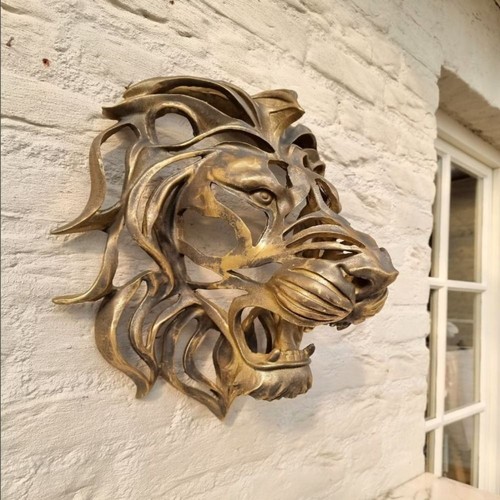 Lion head wall mounted art - wall,