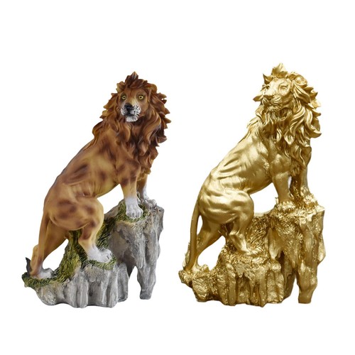 Standing lion statue - lion,