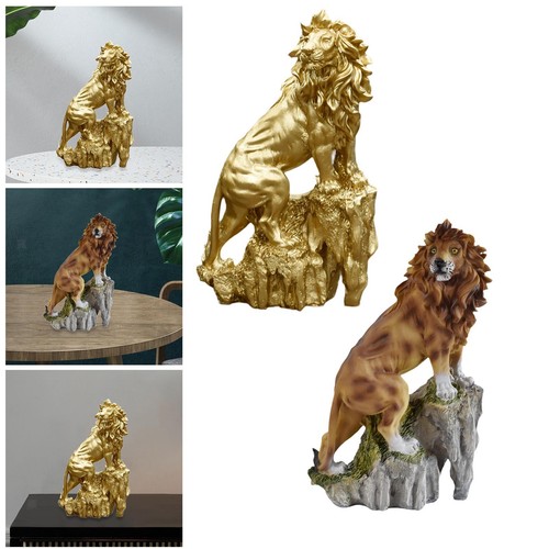 Resin standing lion - resin,