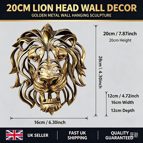 Lion head wall mounted art - wall,