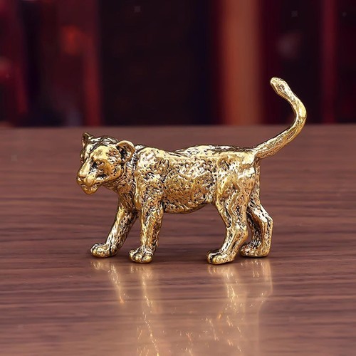 Little lion brass figurine - little,