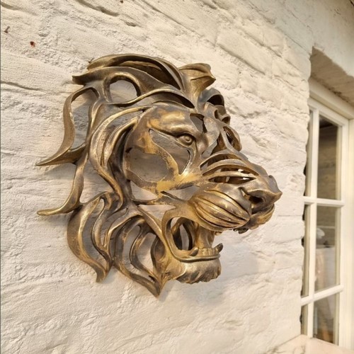Lion head wall mounted - head, art