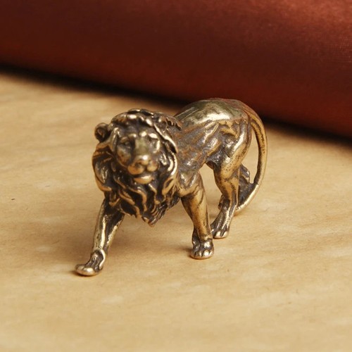 Vintage brass lion - vintage,