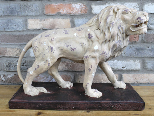 Large rustic lion garden - rustic,