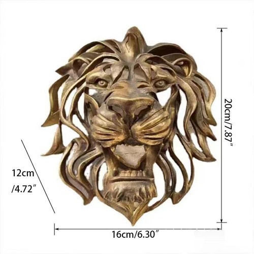 Lion head gold - wall, sculpture