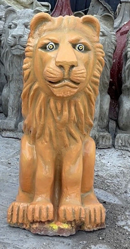 Stone lion garden statues - lion,