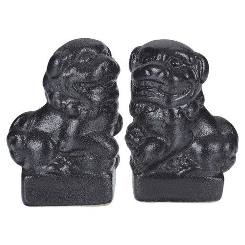 2pcs black ceramic - 2pcs, lion