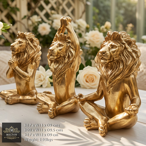 Lion sculpture set - sculpture, of