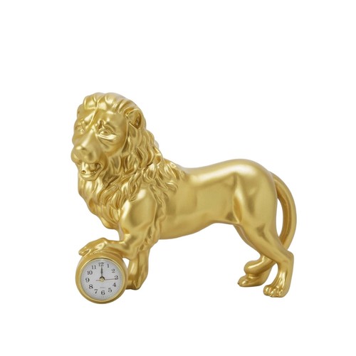 Lion statue with clock - lion,