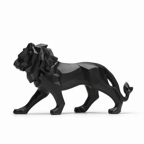 Lion figurine geometric - figurine,