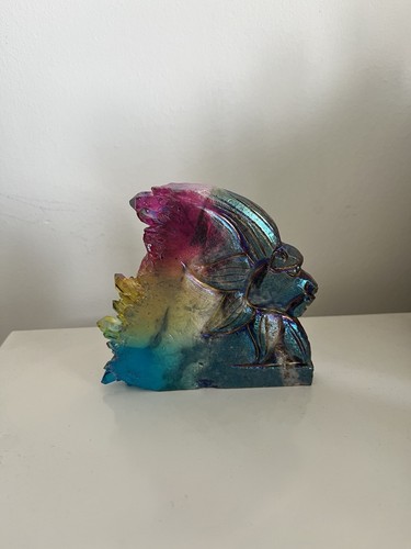 Rainbow iridescent aura quartz