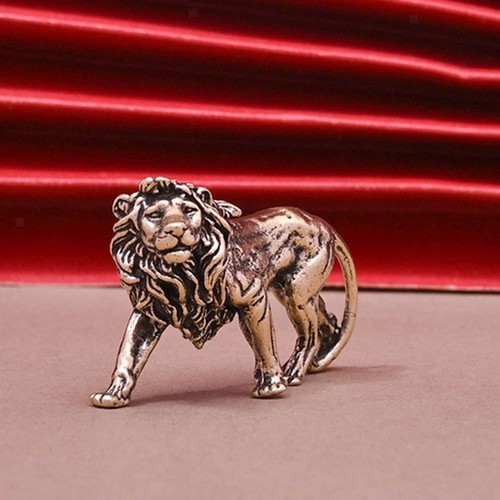 Lion statue figurine brass - statue, for