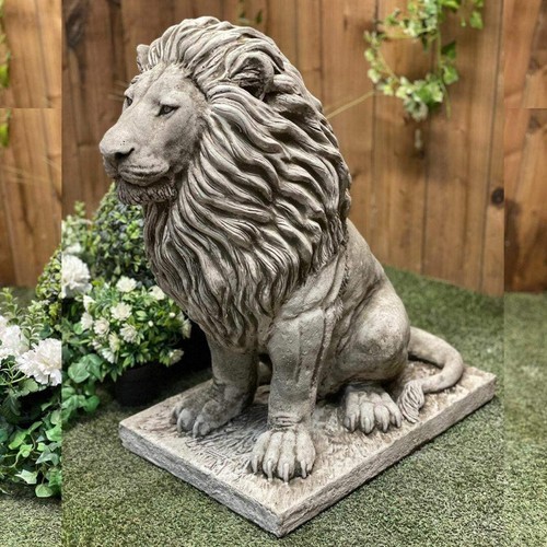 Large sitting regal lion - sitting,