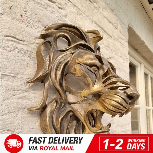 Gold lion head wall mount - gold,